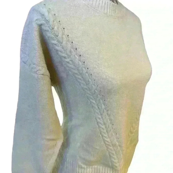 VINTAGE CREAM PINK  Cableknit Sweater 🩷🤍 - Picture 5 of 6